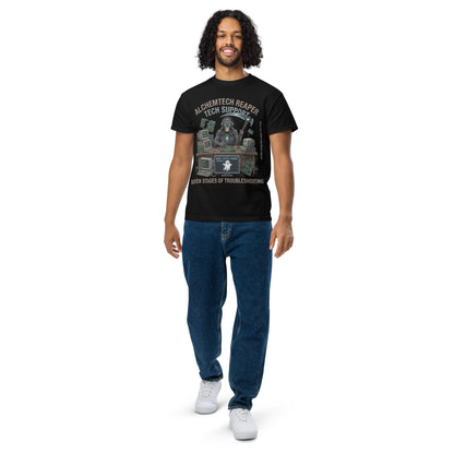 Reaper Tech Support Graphic Tee in black — front view