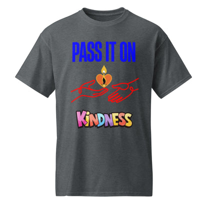 Pass It On Graphic Tee in heather — front view