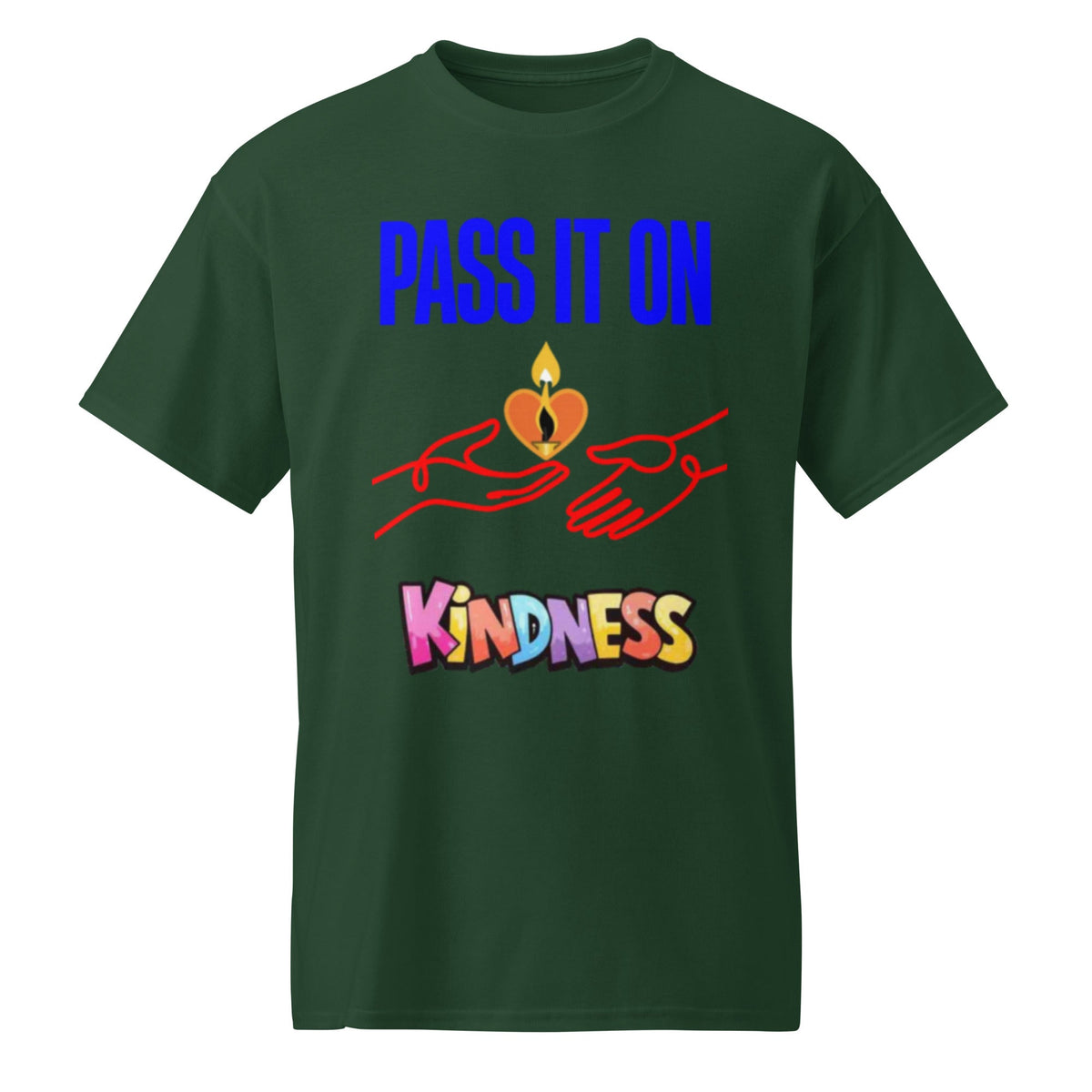 Pass It On Graphic Tee in green — front view