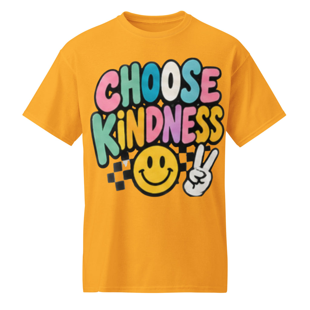 Choose Kindness Graphic Tee in gold — front view