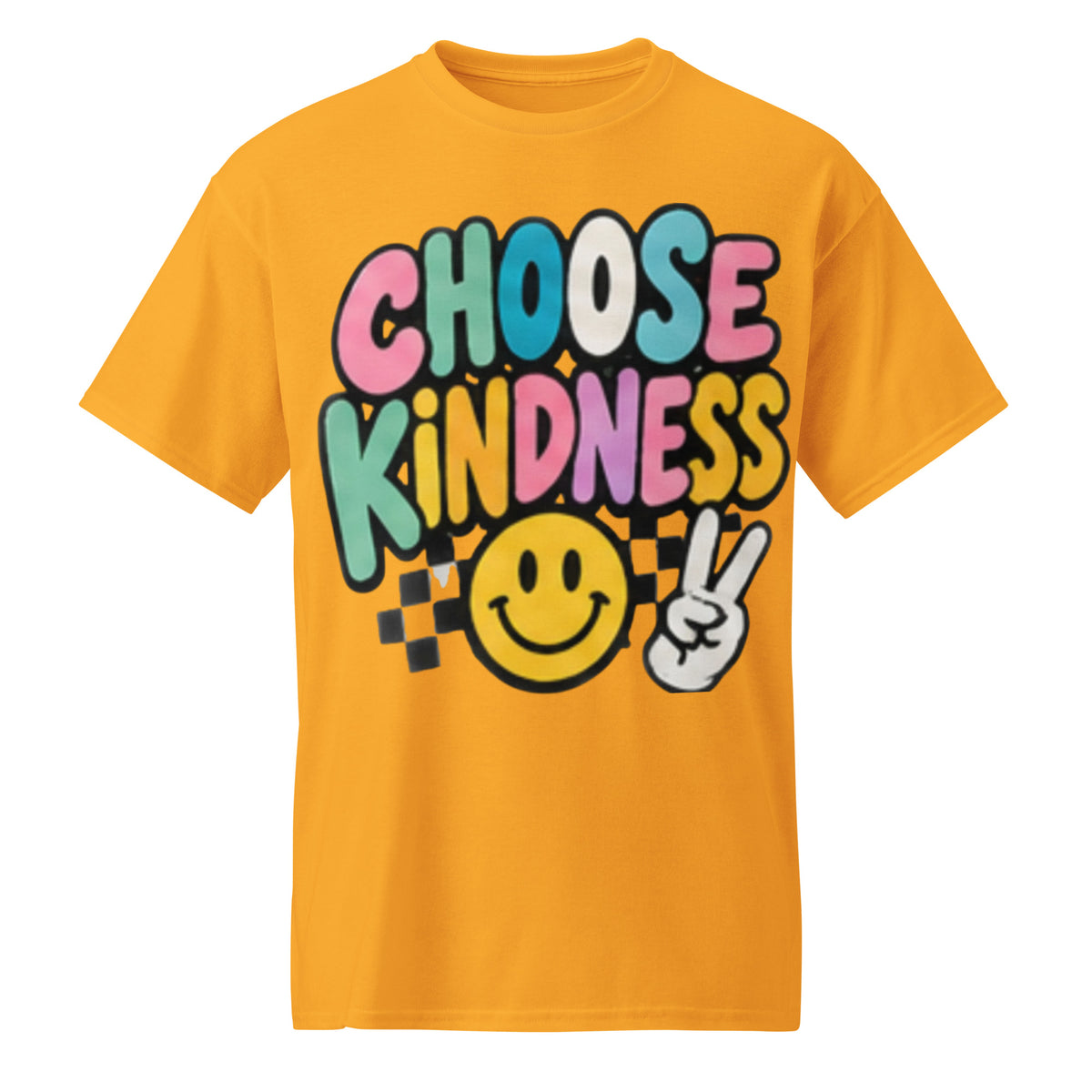 Choose Kindness Graphic Tee in gold — front view