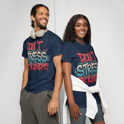 Don't Stress graphic t-shirt in navy