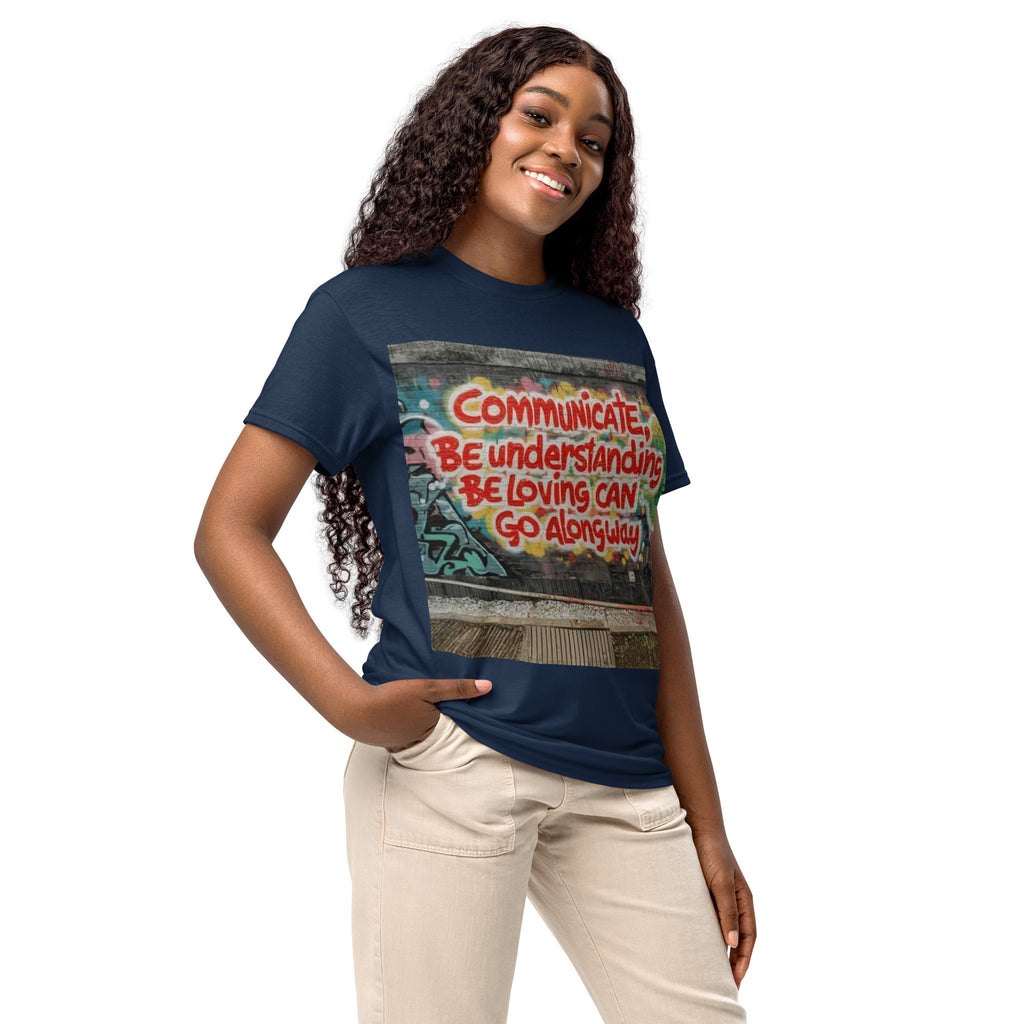 3 Stages of Being Kind Graphic Tee in navy — right-front view