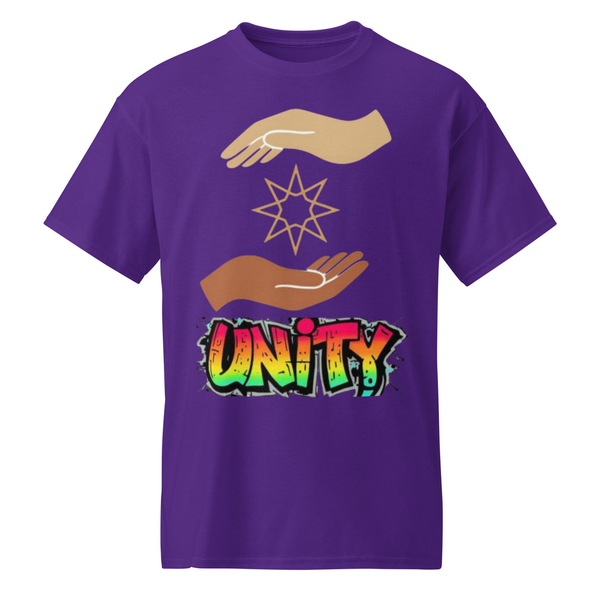 Unity Graphic Tee in purple — front view