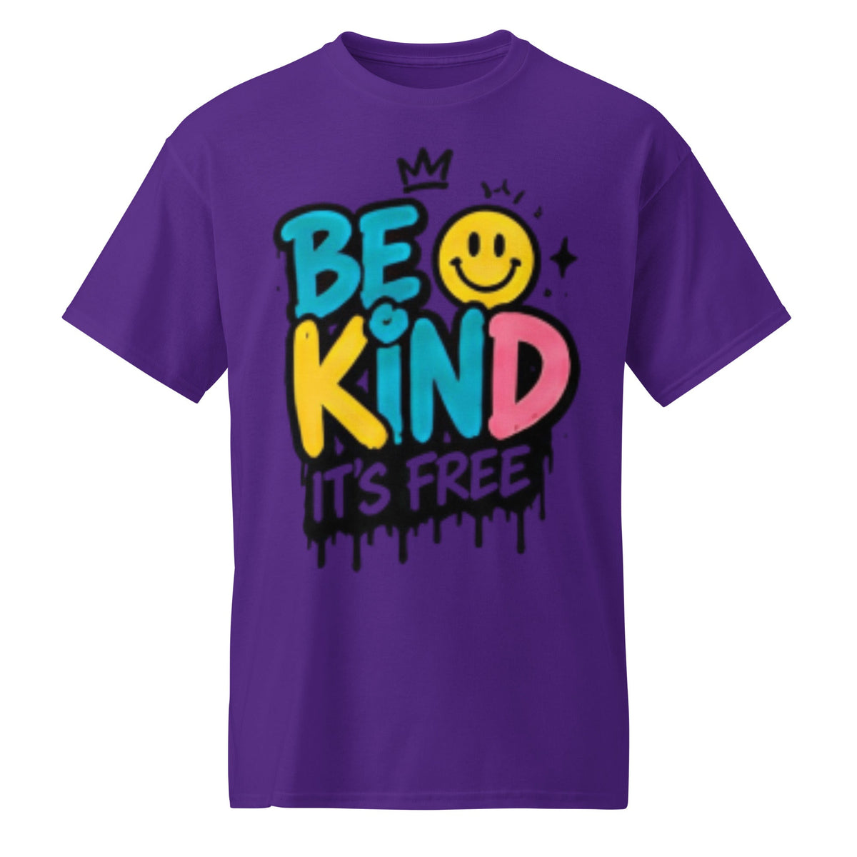 Be Kind It's Free Graphic Tee in purple — front view
