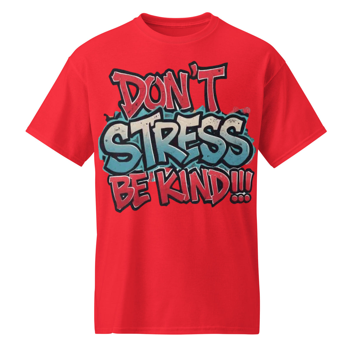 Don't Stress Graphic Tee in red — front view