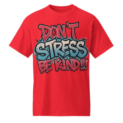 Don't Stress Graphic Tee in red — front view