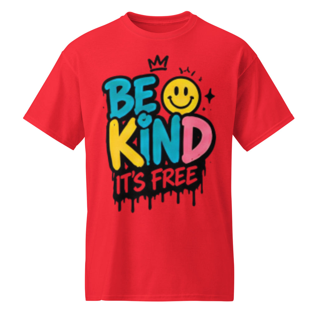 Be Kind It's Free Graphic Tee in red — front view