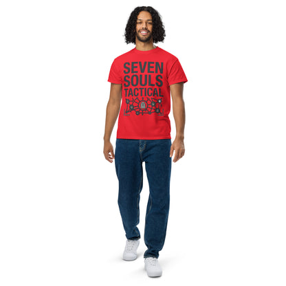 Seven Souls Tactical Graphic Tee in red — front view