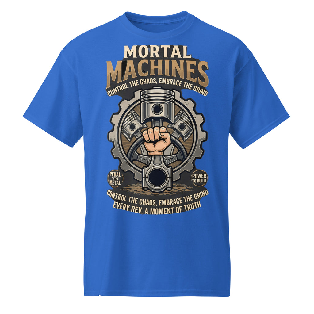 Embrace the Grind motivational graphic t-shirt in royal