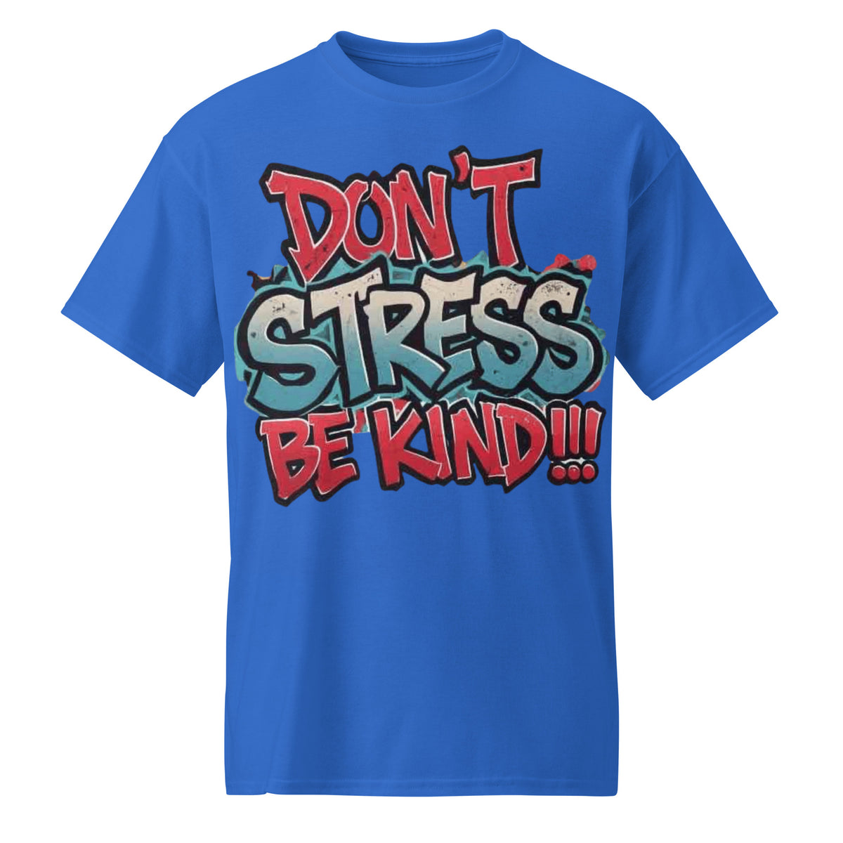 Don't Stress graphic t-shirt in royal