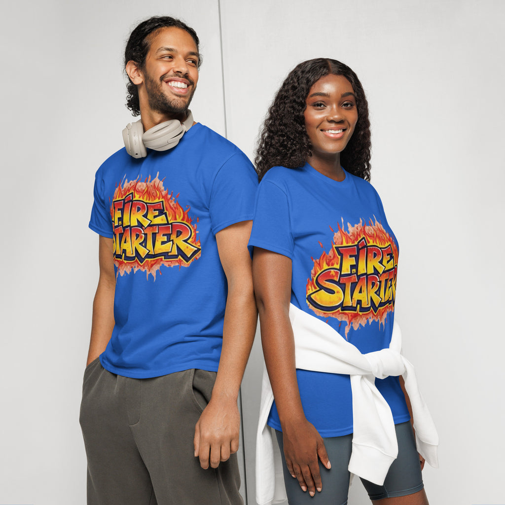 Fire-Starter graphic t-shirt in royal