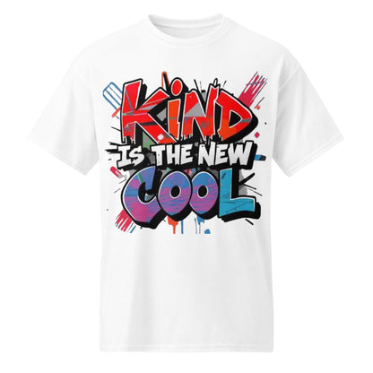 Kind is The New Cool Graphic Tee in white — front view
