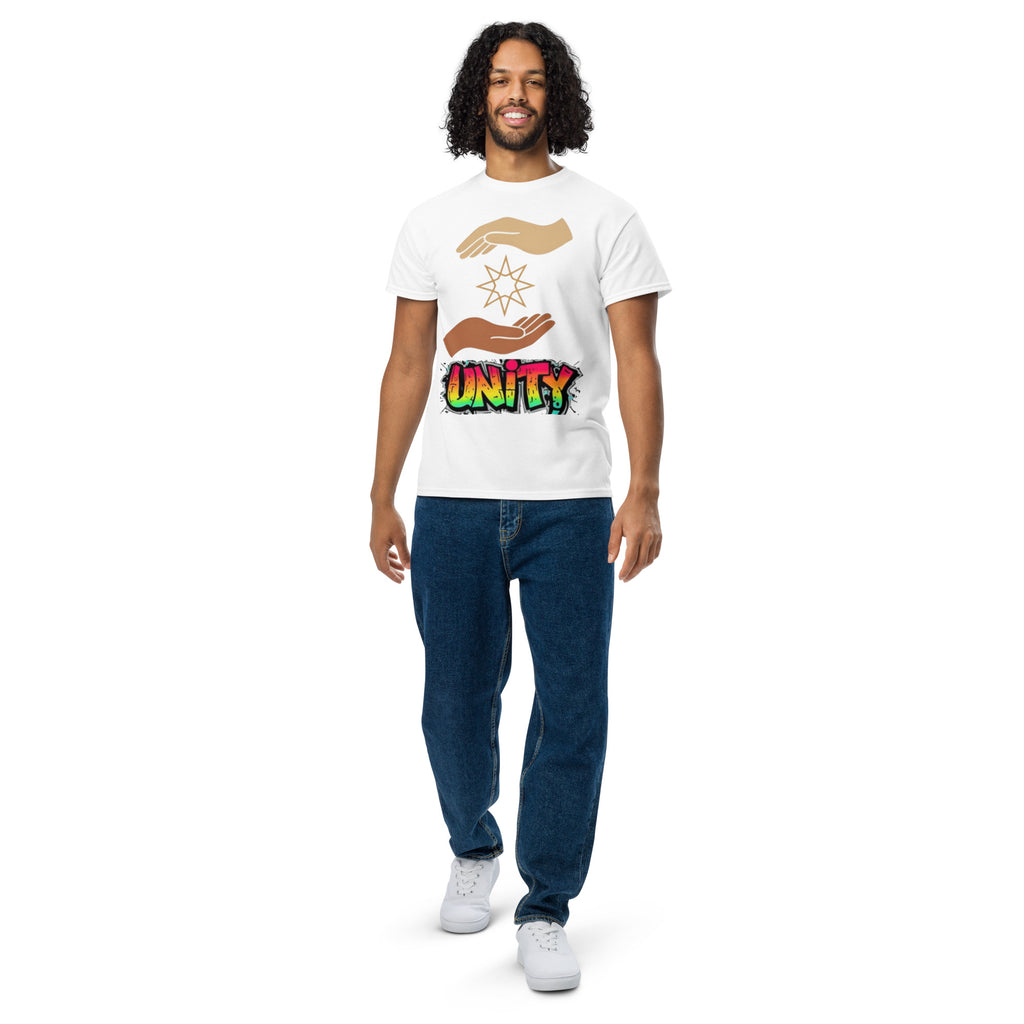 Unity positive message graphic t-shirt in white