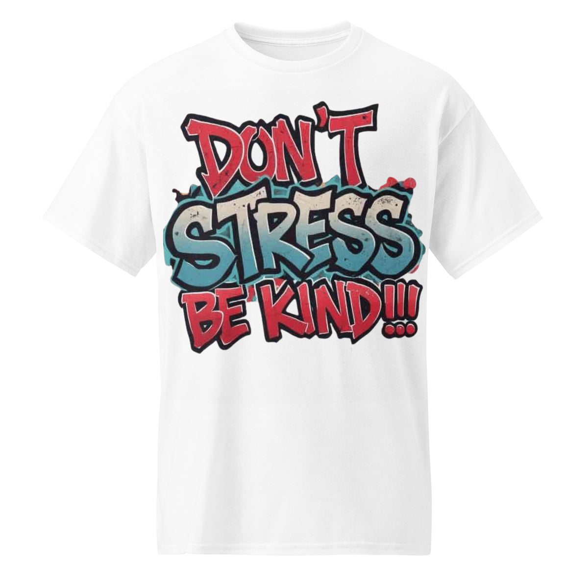 Don't Stress Graphic Tee in white — front view