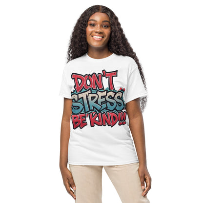 Don't Stress graphic t-shirt in white