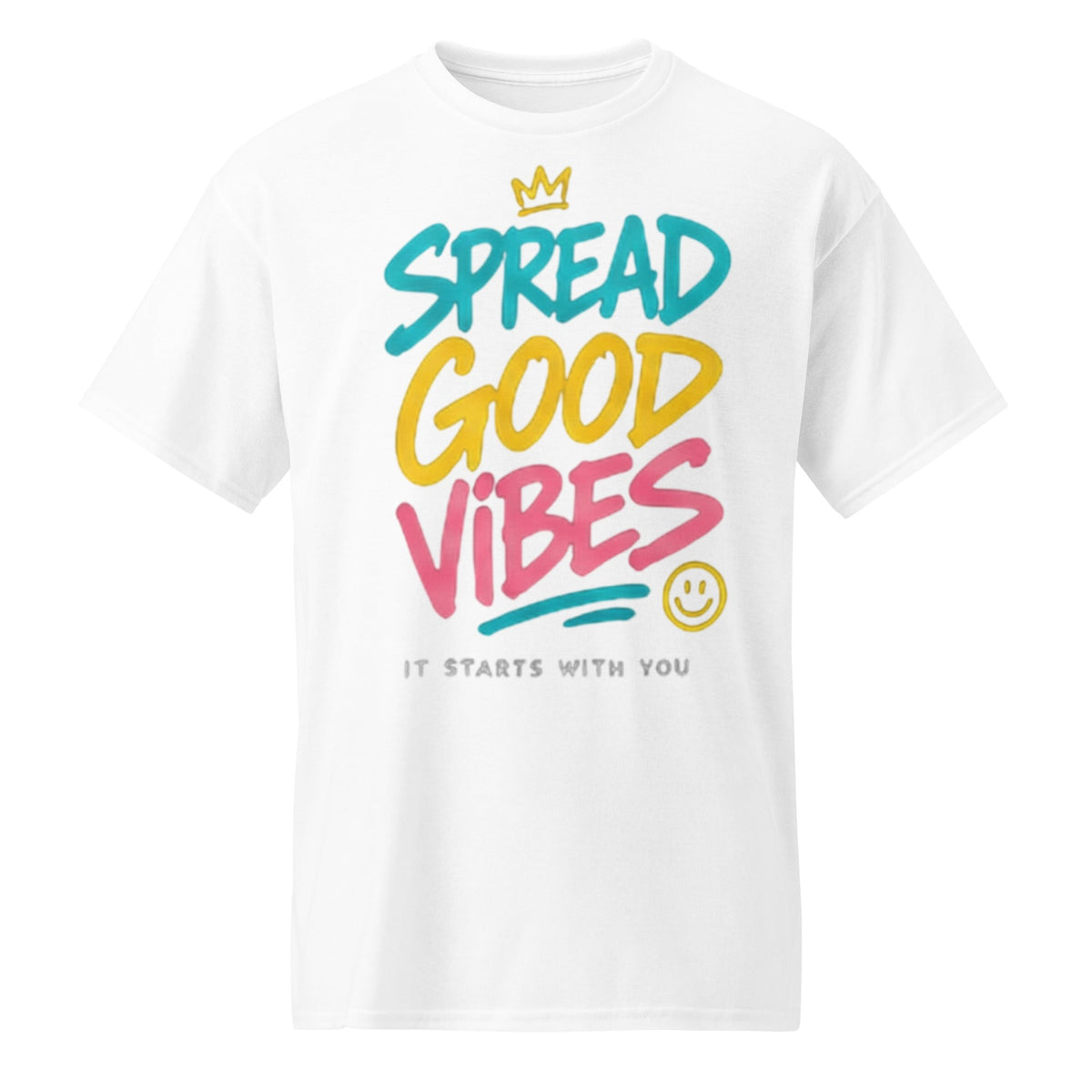 Good Vibes Graphic Tee in white — front view