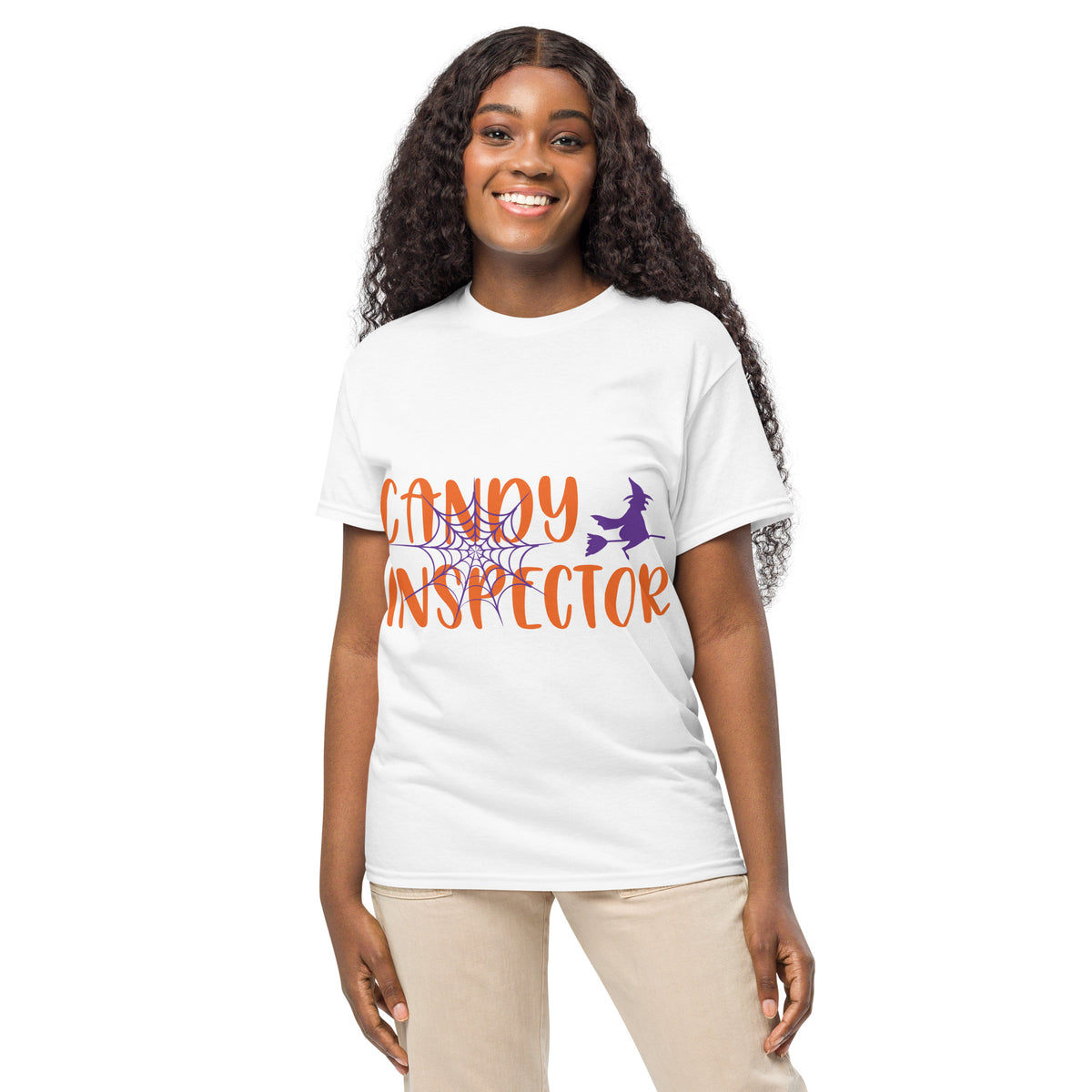 Candy Inspector Graphic Tee in white — front view
