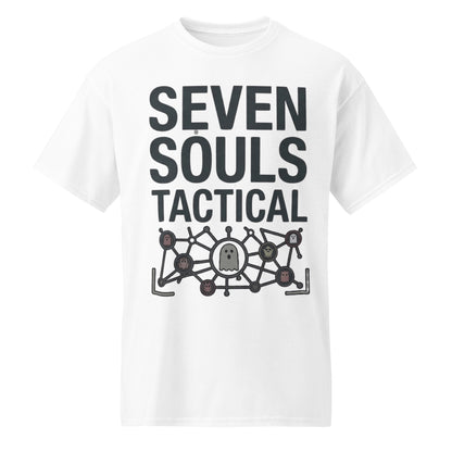 Seven Souls Tactical Graphic Tee in white — front view