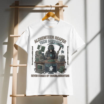 Reaper Tech Support Graphic Tee in white — front view