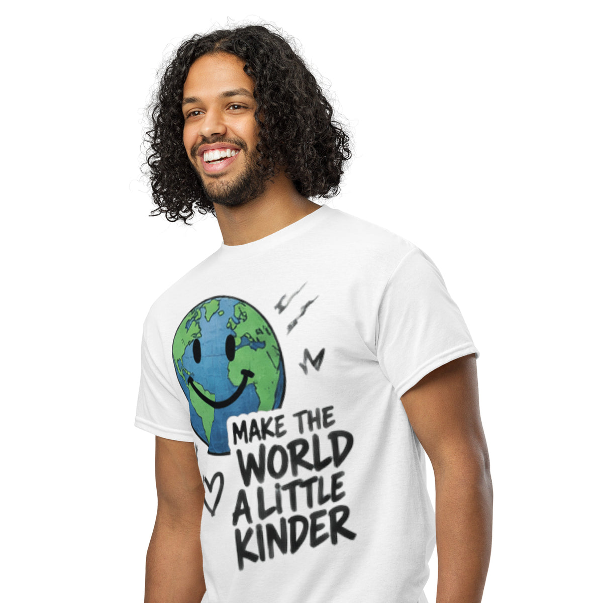 Make The World graphic t-shirt in white