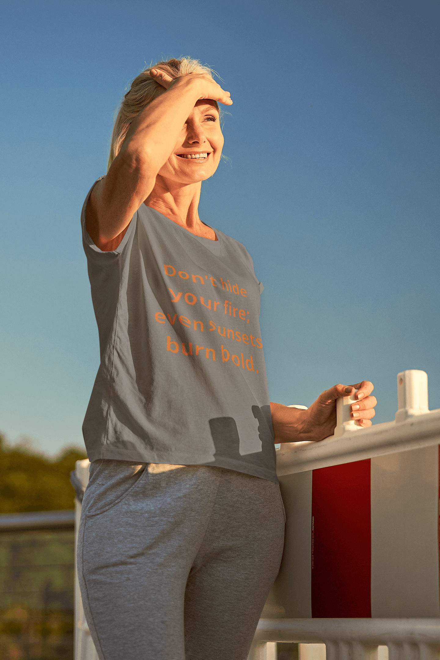 Sunset inspirational graphic tee