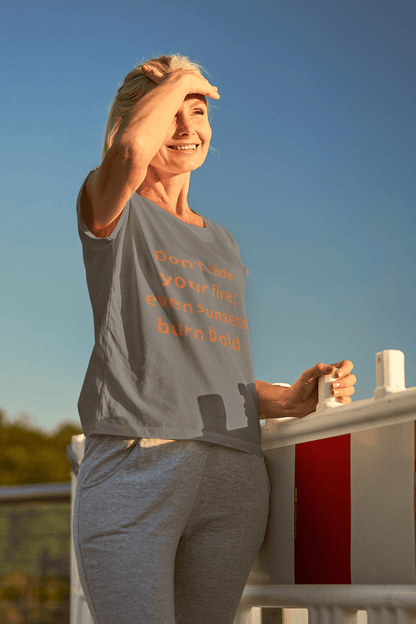 Sunset inspirational graphic tee