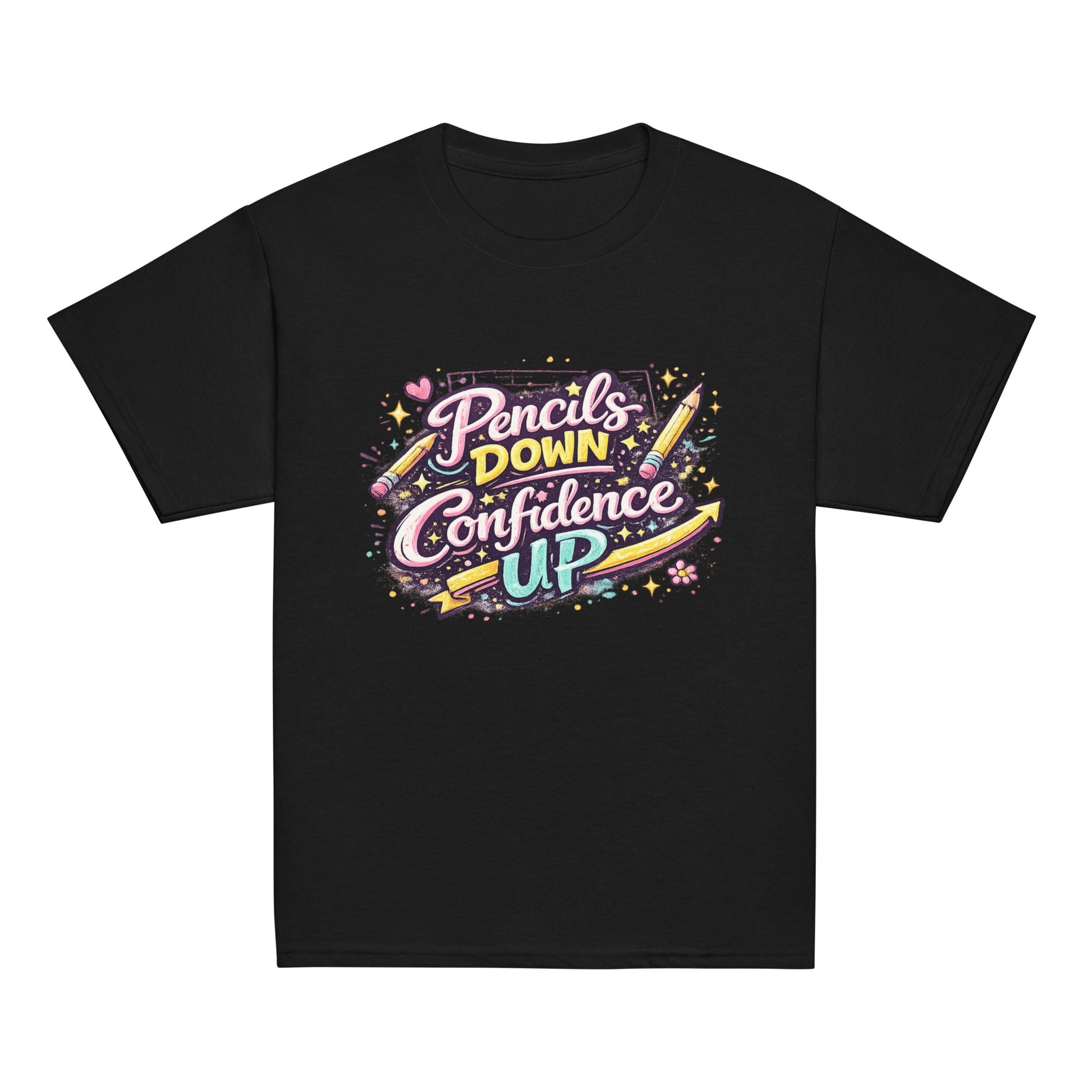 Pencils Down Confidence Up Kids T-Shirt by 7 Stage Streetwear