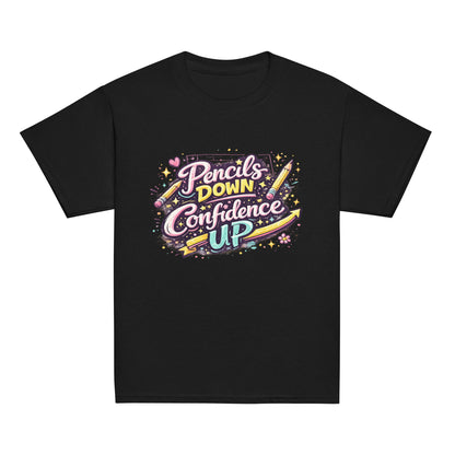 Pencils Down Confidence Up Kids T-Shirt by 7 Stage Streetwear
