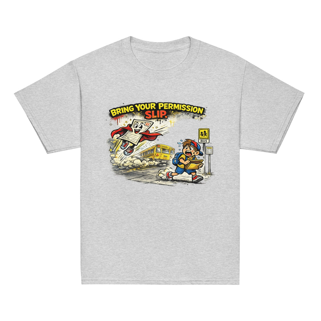 Permission Slip Kids Graphic Tee — front view