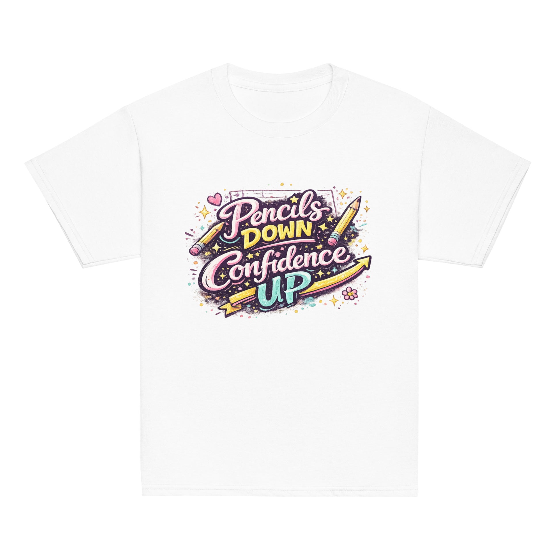 Pencils Down Confidence Up Kids T-Shirt by 7 Stage Streetwear
