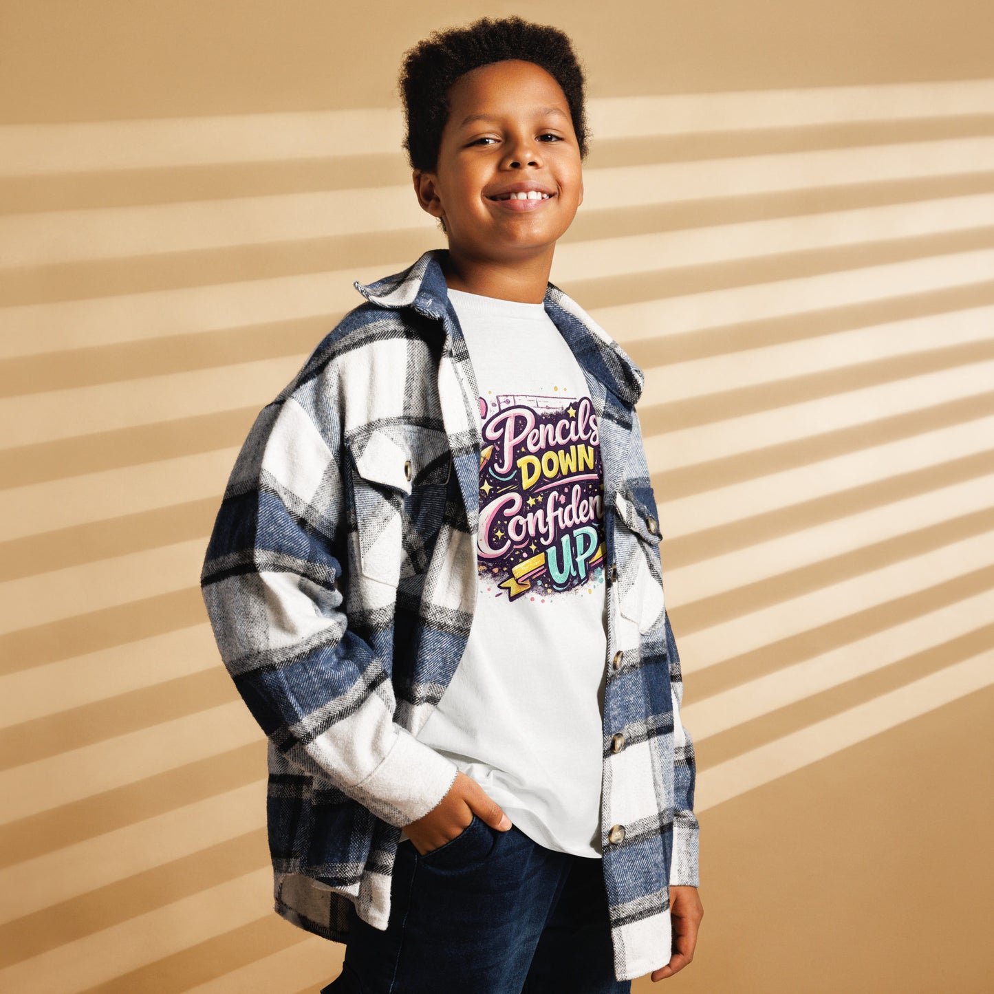 Pencils Down Confidence Up Kids T-Shirt by 7 Stage Streetwear