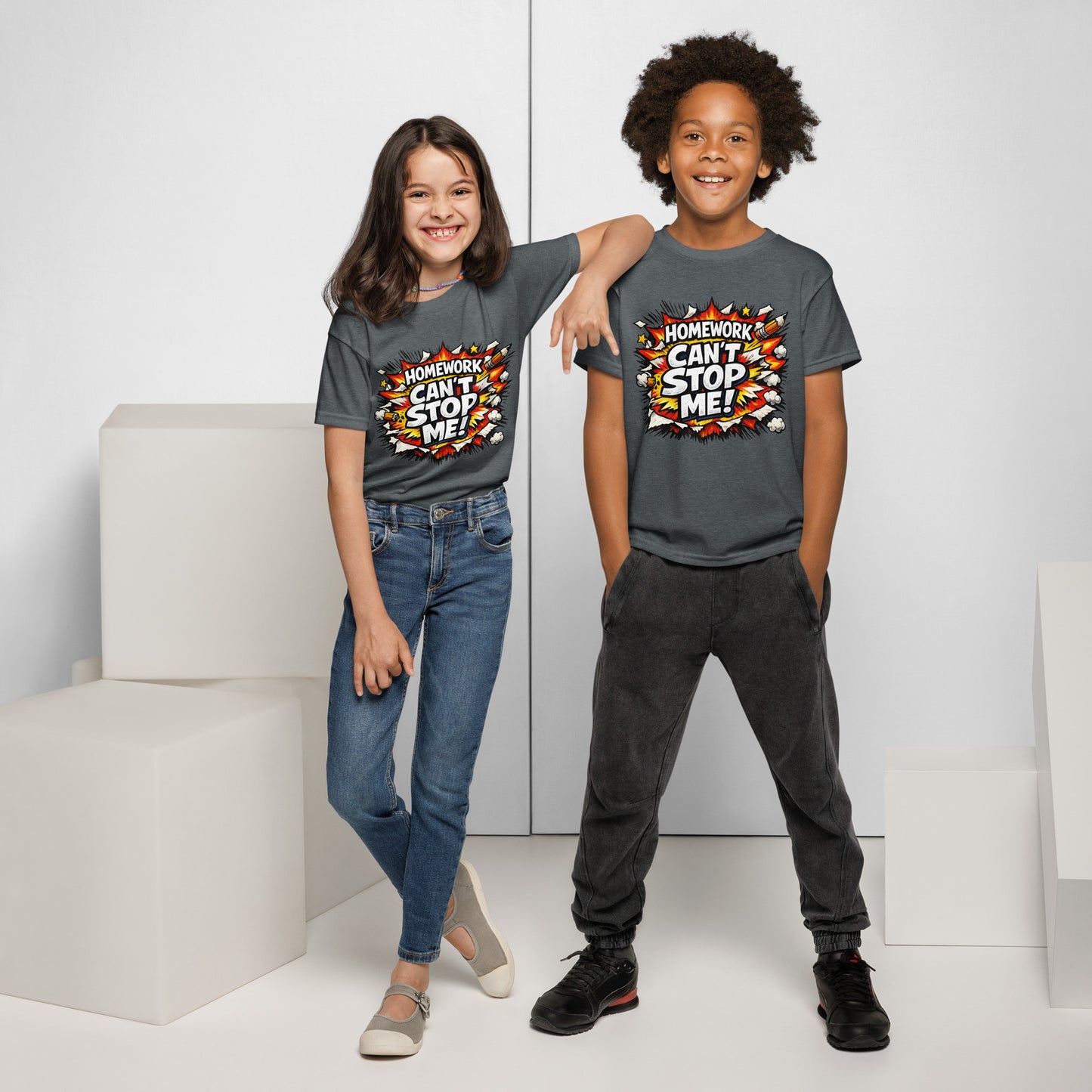 Homework Can’t Stop Me Kids T-Shirt by 7 Stage Streetwear