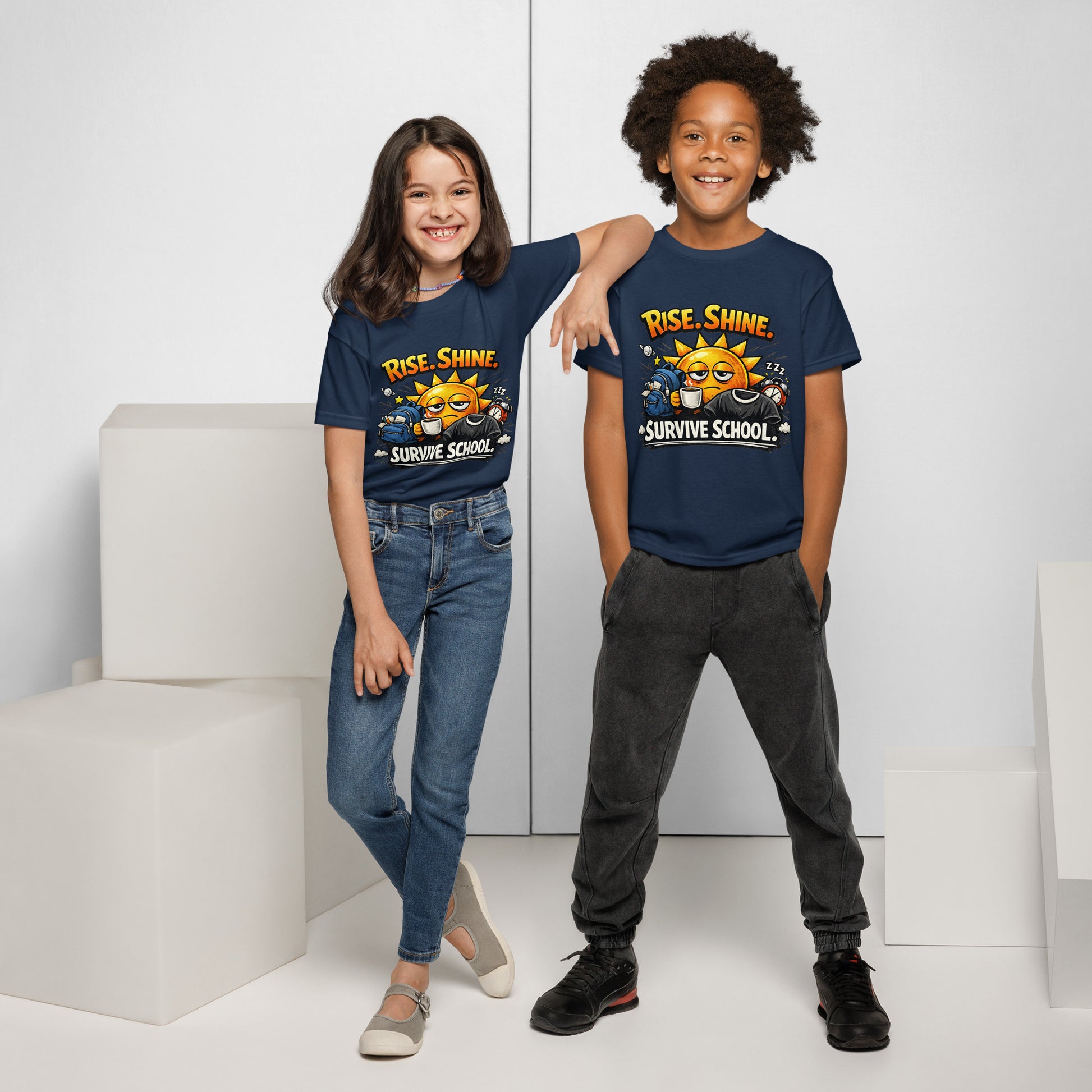 Rise Shine Survive School Kids T-Shirt by 7 Stage Streetwear